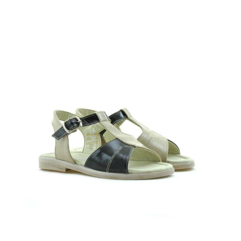Småbarnssandaler 40c lack beige+svart