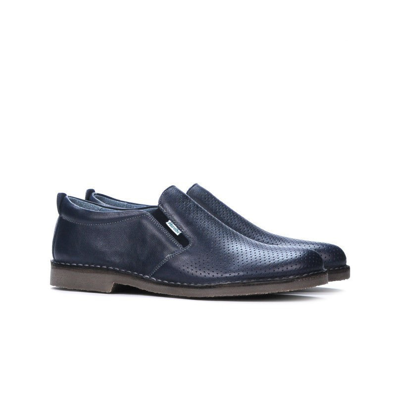 Casual herrskor 7200p indigo perforerad