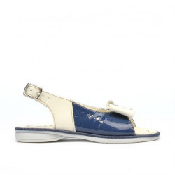 Småbarnssandaler 58c lack indigo+beige