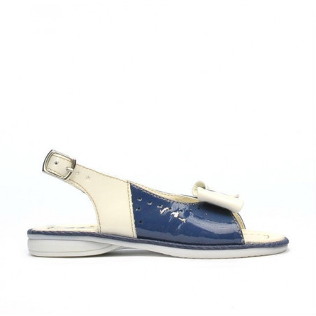 Småbarnssandaler 58c lack indigo+beige