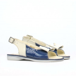 Småbarnssandaler 58c lack indigo+beige