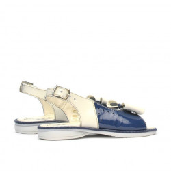 Småbarnssandaler 58c lack indigo+beige