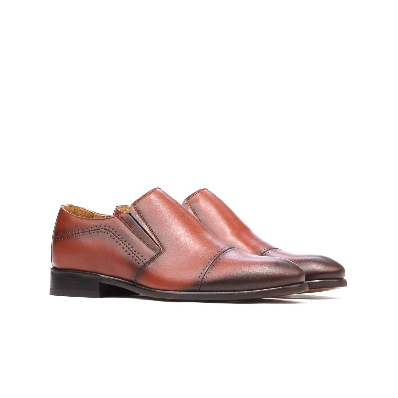 Eleganta herrskor 877 i cognac