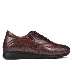 Dam sneakers/casual 6005 bordoröd kombinerad