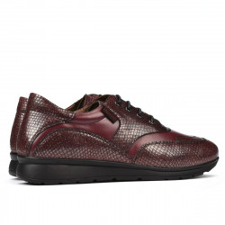 Dam sneakers/casual 6005 bordoröd kombinerad