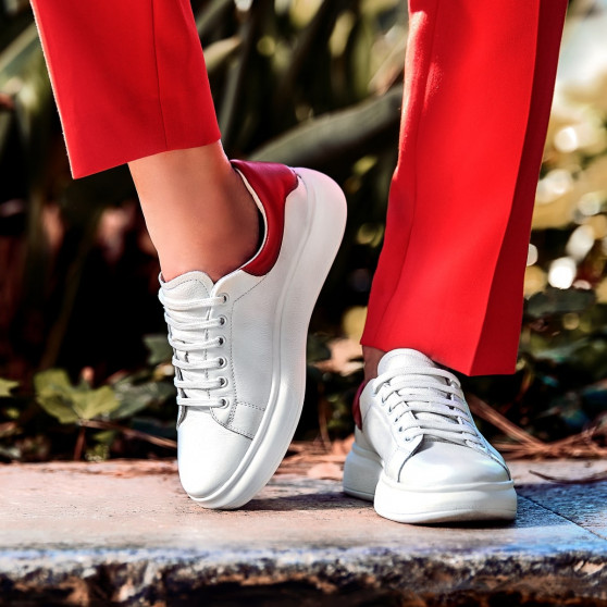 Dam sneakers 6008 vit kombinerad
