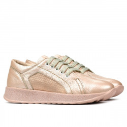 Dam sport/casual skor 6010 puder pärlemor kombinerad
