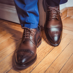 Eleganta herrskor 896 a kaffe