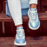 Damsneakers 6015 blå pärlemorkombination