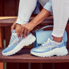 Damsneakers 6015 blå pärlemorkombination
