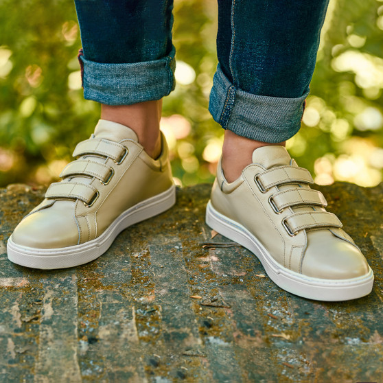 Herrsportskor 893sc beige kardborreband lifestyle
