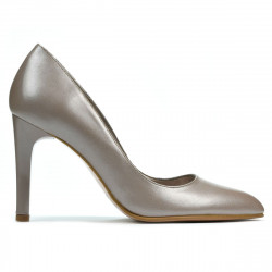 Eleganta damskor 1276 cappuccino pärlemor