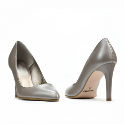 Eleganta damskor 1276 cappuccino pärlemor