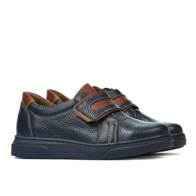 Barnskor 2004 indigo+brun