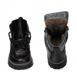Barnstövlar 3017 svart+grå