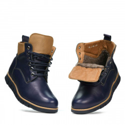Herrstövlar 4108 indigo+brun