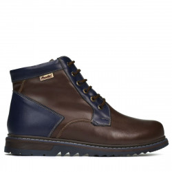 Herrboots 497 kaffebrun+indigo