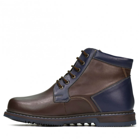 Herrboots 497 kaffebrun+indigo