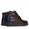 Herrboots 497 kaffebrun+indigo