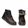Herrboots 497 kaffebrun+indigo