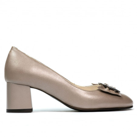 Eleganta damskor 1274 pärlemor cappuccino