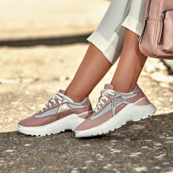 Damsneakers 6015 pärlemor kombinerad
