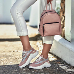 Damsneakers 6015 pärlemor kombinerad