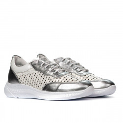 Dam sportskor 6024 silver+vit