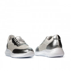 Dam sportskor 6024 silver+vit