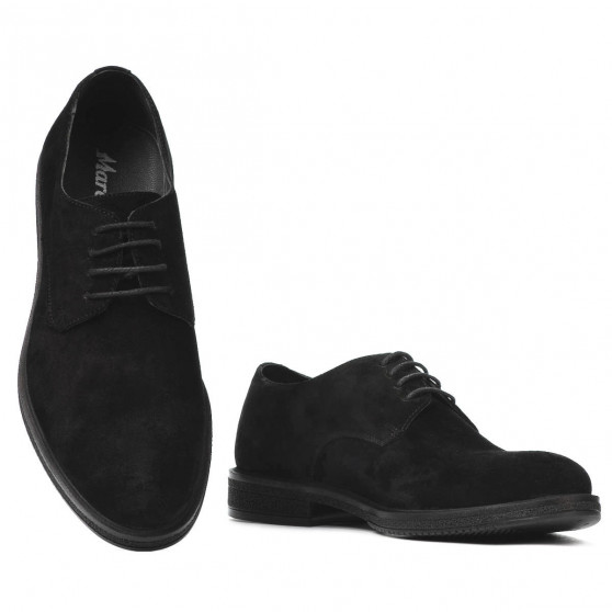 Herrskor casual/elegant 918 svart mocka
