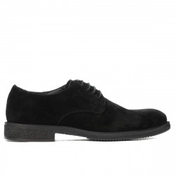Herrskor casual/elegant 918 svart mocka