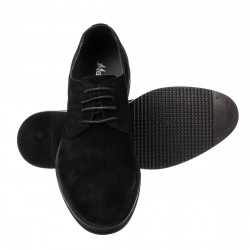 Herrskor casual/elegant 918 svart mocka