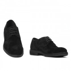 Herrskor casual/elegant 918 svart mocka