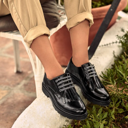 Dam casualskor 6025 svart lack
