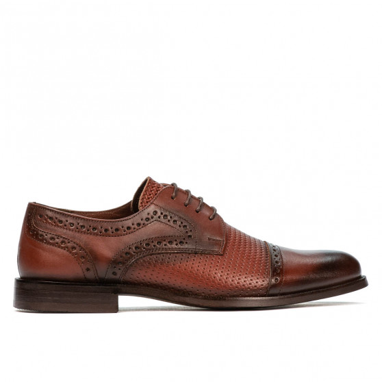 Eleganta herrskor 880 a cognac kombinerad