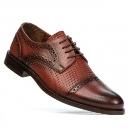 Eleganta herrskor 880 a cognac kombinerad