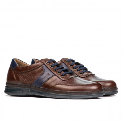 Herrskor casual/sport 919 brun kombinerad