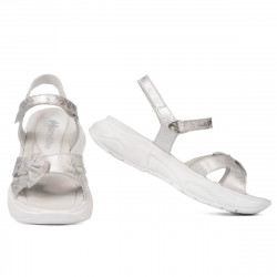 Barnsandaler 538 pärlvitt (silver)