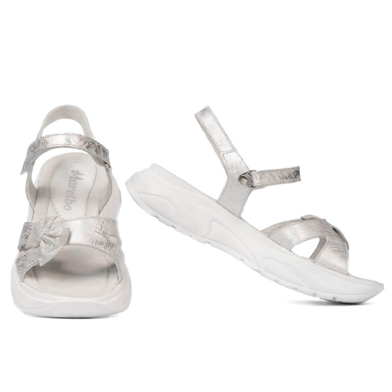 Barnsandaler 538 pärlvitt (silver)