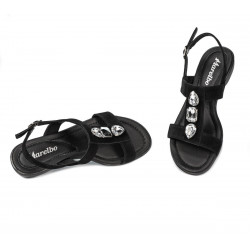 Dam sandaler 5073 svart velur