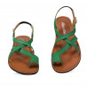 Dam sandaler 5076 grön mocka