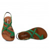 Dam sandaler 5076 grön mocka