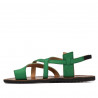 Dam sandaler 5076 grön mocka