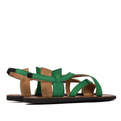 Dam sandaler 5076 grön mocka