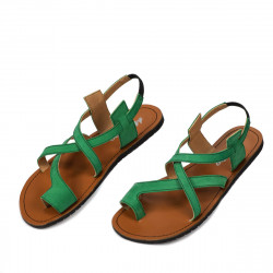 Dam sandaler 5076 grön mocka