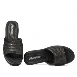 Dam sandaler 5074 svart pyton