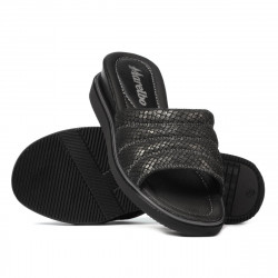 Dam sandaler 5074 svart pyton