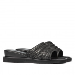 Dam sandaler 5074 svart pyton