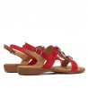 Damsandaler 5073 röd mocka