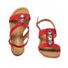 Damsandaler 5073 röd mocka